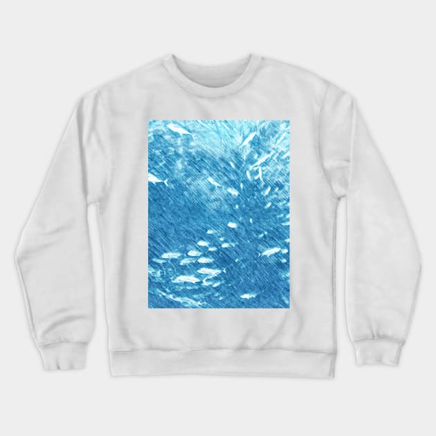 School of Fish Crewneck Sweatshirt by Banyu_Urip